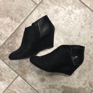 Black Heeled Wedges